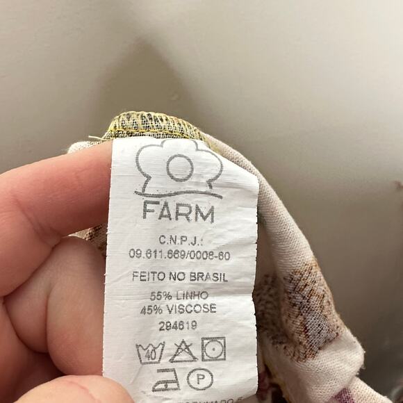 FARM RIO Linen Blend Handmade Tropical Ankle Pants Sz L $188 {J29} - Picture 6 of 6